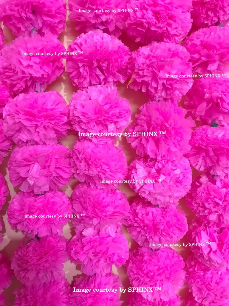 ARTIFICIAL MARIGOLD FLUFFY FLOWERS GARLANDS FOR DECORATION