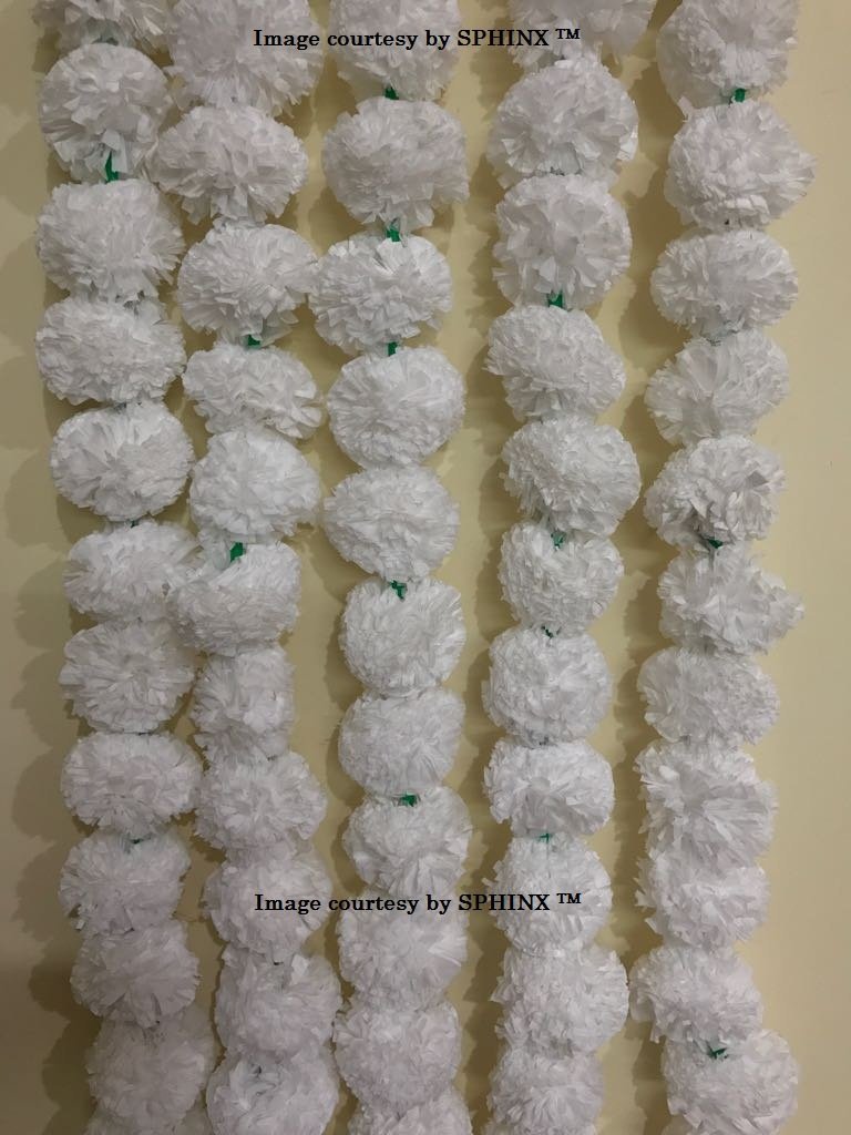 ARTIFICIAL MARIGOLD FLUFFY FLOWERS GARLANDS FOR DECORATION