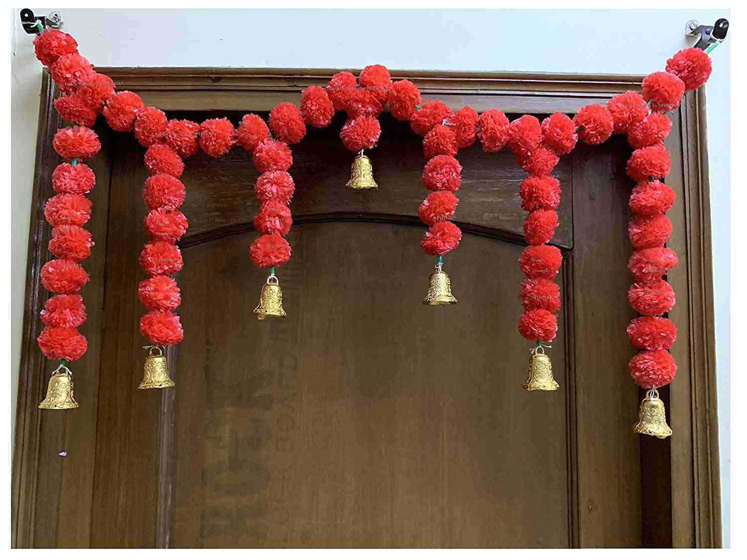 ARTIFICIAL MARIGOLD FLUFFY FLOWER GARLANDS DOOR TORAN SET/DOOR HANGINGS FOR DECORATION