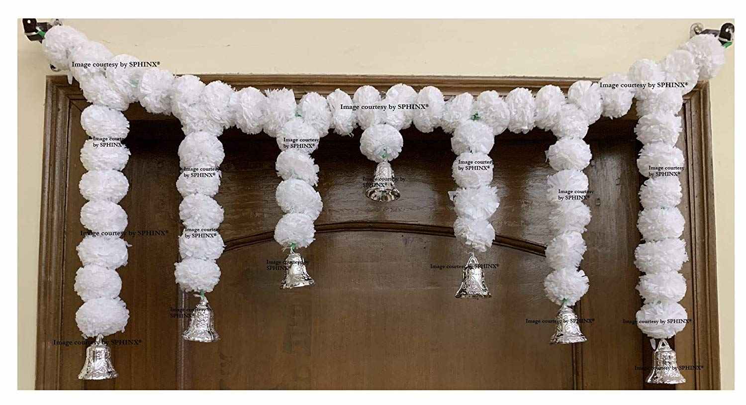 ARTIFICIAL MARIGOLD FLUFFY FLOWER GARLANDS DOOR TORAN SET/DOOR HANGINGS FOR DECORATION
