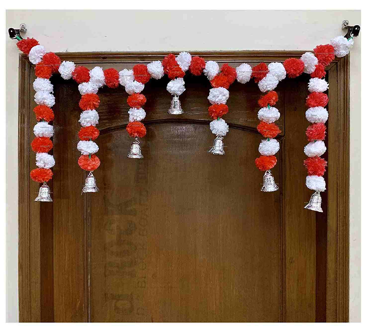 ARTIFICIAL MARIGOLD FLUFFY FLOWER GARLANDS DOOR TORAN SET/DOOR HANGINGS FOR DECORATION