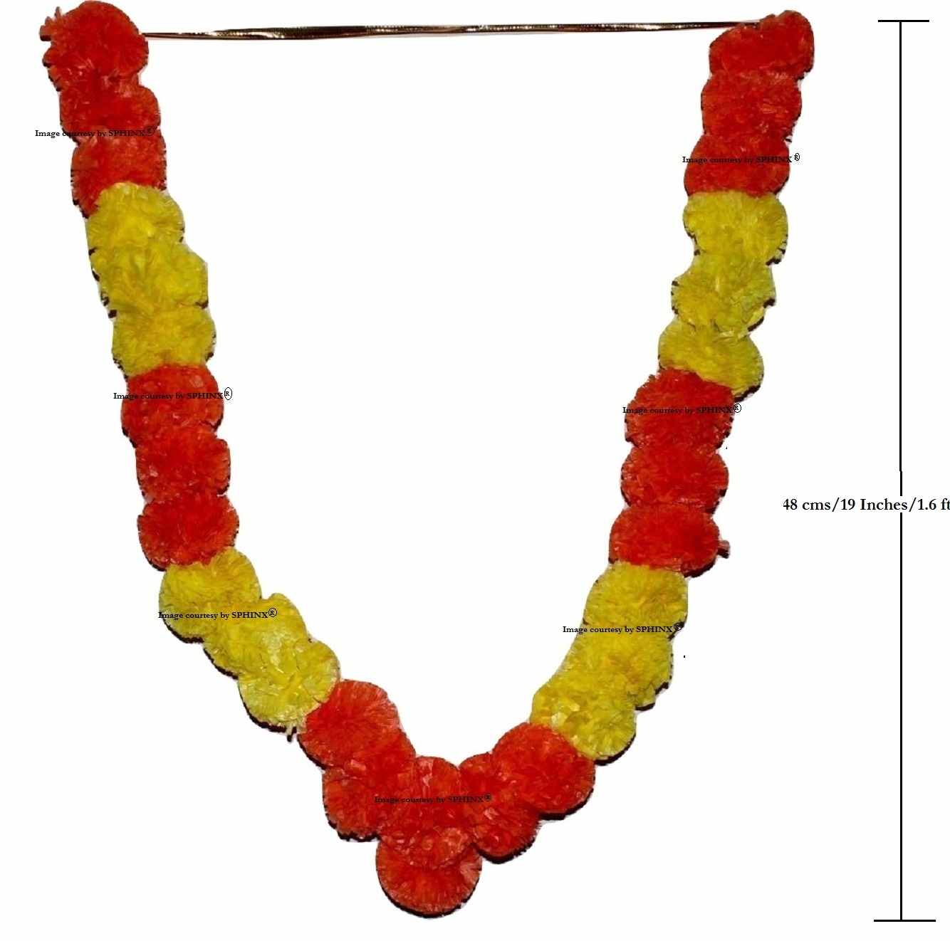 ARTIFICIAL MARIGOLD FLUFFY FLOWER POOJA GARLANDS/GENDA MALA