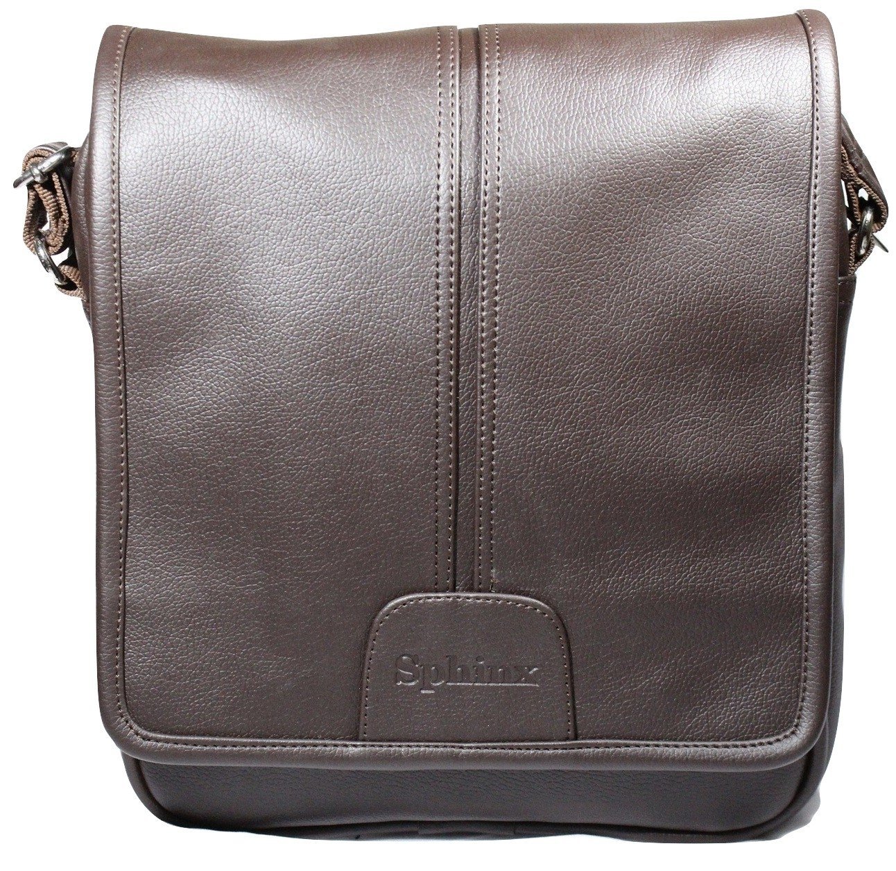 SPHINX LEATHERETTE CROSS-BODY SLING BAG – DARK BROWN