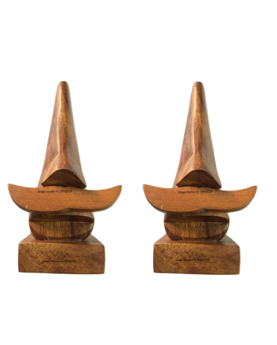 Sphinx nose-moustache shaped wooden specs holder 1